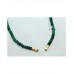 Beautiful single 1 Line Natural green onyx Beads Stones NECKLACE 18 inch B38